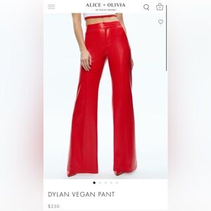 Alice + Olivia Dylan Vegan Leather Pants